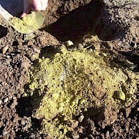 Santa Barbara visible uranium sample hole